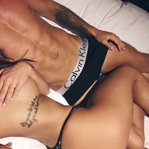  Jess and Dom shared a saucy snap from bed on Wednesday morning