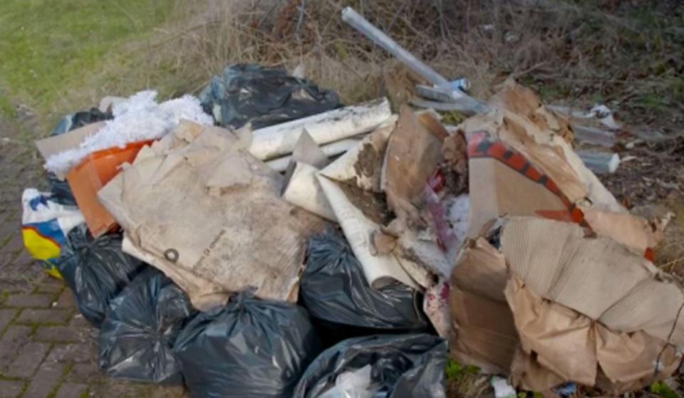  The lads were appalled to see rubbish piled up in the garden at their property