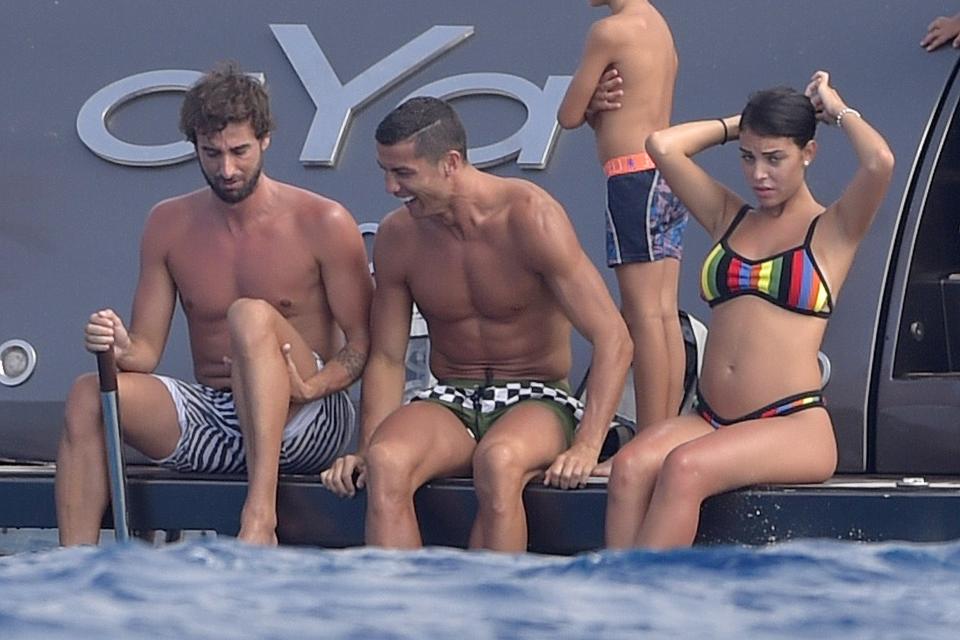  Georgina Rodriguez joined Cristiano Ronaldo in Ibiza with his mother and seven-year-old son