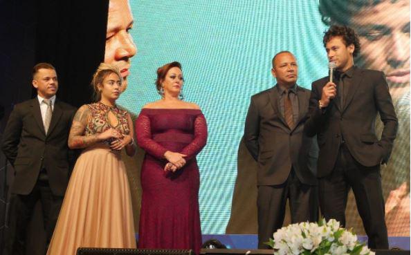  Neymar's father Neymar Santos Sr (second from right) is said to be key to the deal