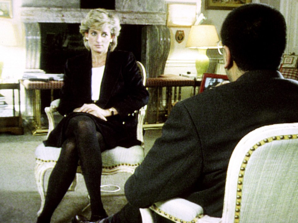 Diana during her interview with Martin Bashir