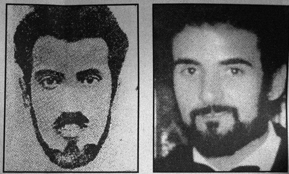  A police photofit based on Tracy's description of the attacker showed a remarkable likeness to Peter Sutcliffe (right)