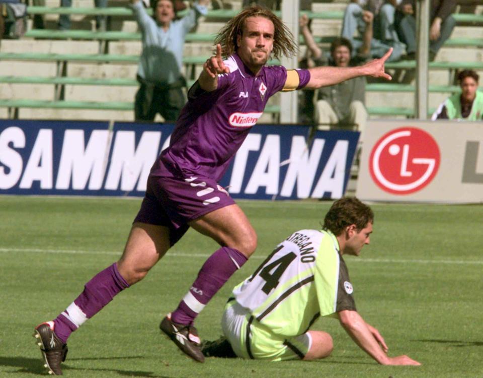  Gabriel Batistuta was a Fiorentina icon and scored bags of goals in 1990s