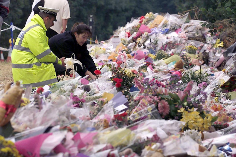 Mourners gathered to leave tributes to the tragic tot