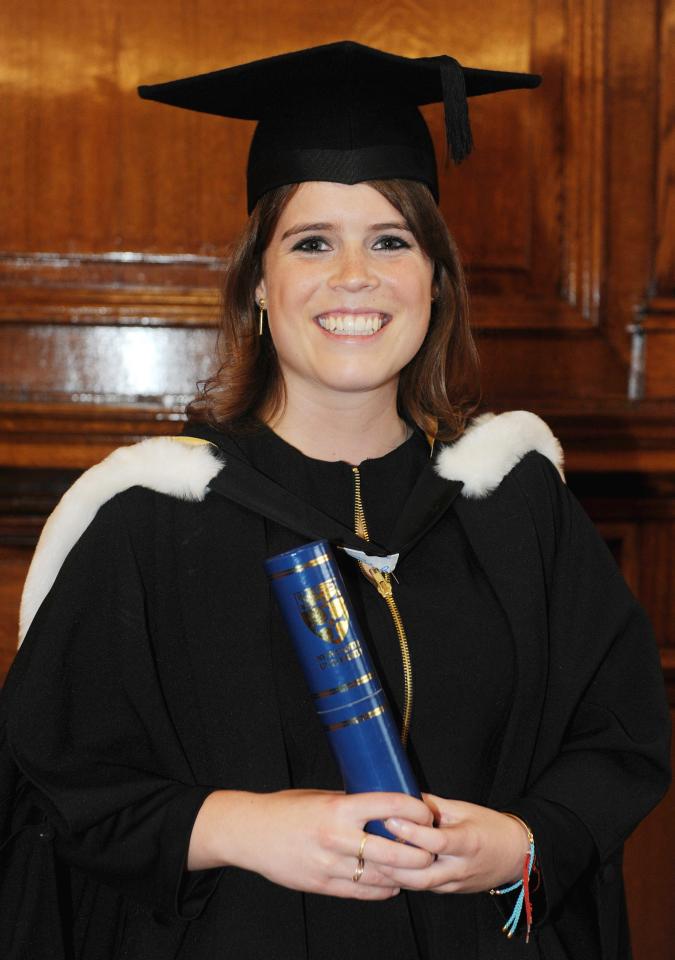  Princess Eugenie, pictured at her graduation ceremony at Newcastle University, has been faced with claims her initial uni application was dismissed