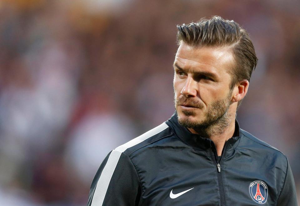  Beckham played the last-ever game of his career for PSG