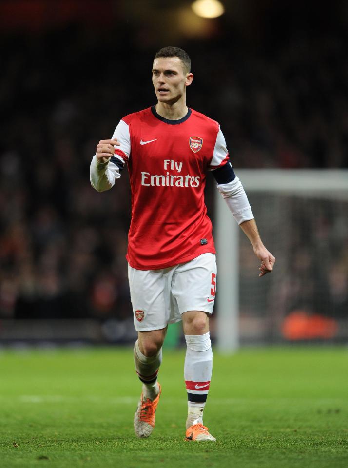  Thomas Vermaelen spent five years at Arsenal before leaving for Barcelona in 2014