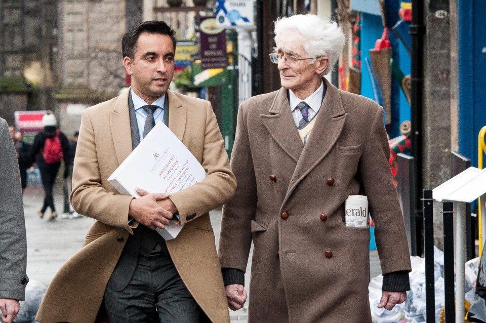 Aamer Anwar and Dr Jim Swire pictured at the High Court of Justiciary in Edinburgh in 2015