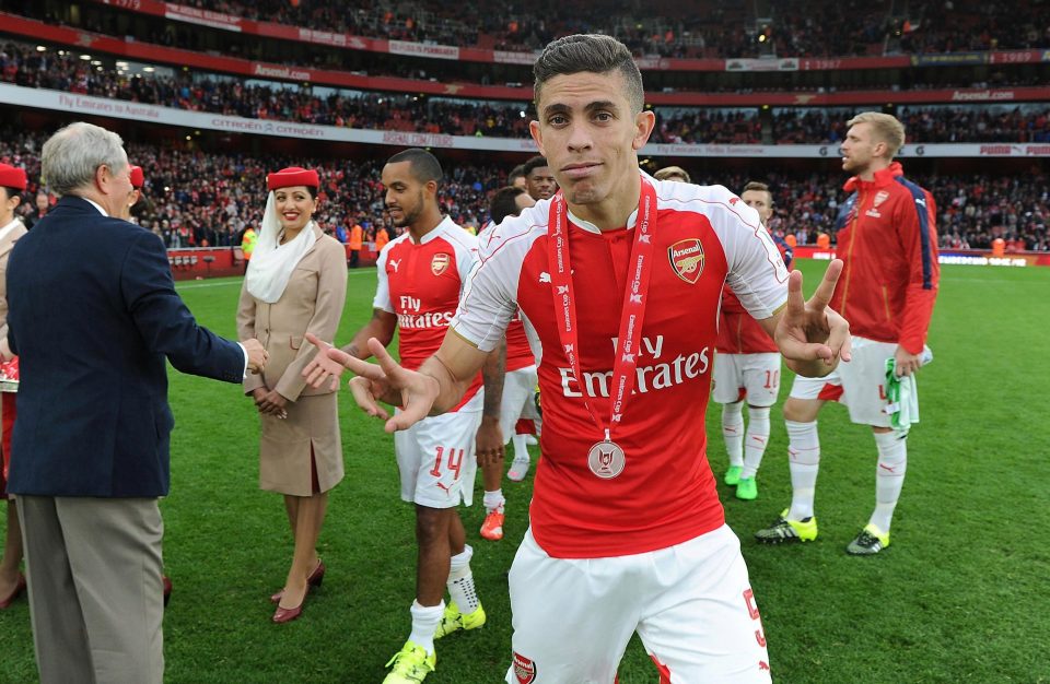  Arsenal celebrate winning the 2015 Emirates Cup