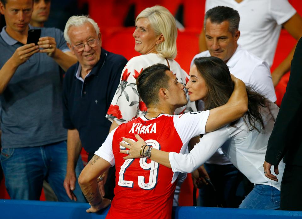  Xhaka's wife created a stir when she appeared in the stands at Euro 2016