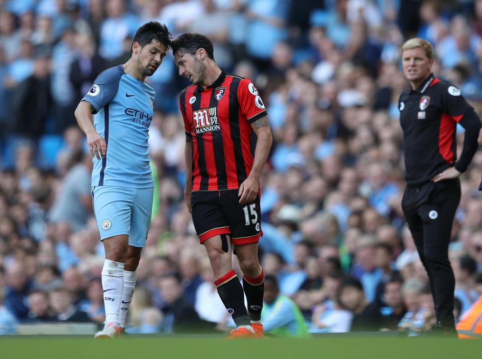  Nolito was sent off against Bournemouth for his clash with Adam Smith