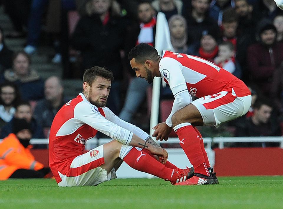  Mathieu Debuchy has been ravaged with injuries since singing for Arsenal