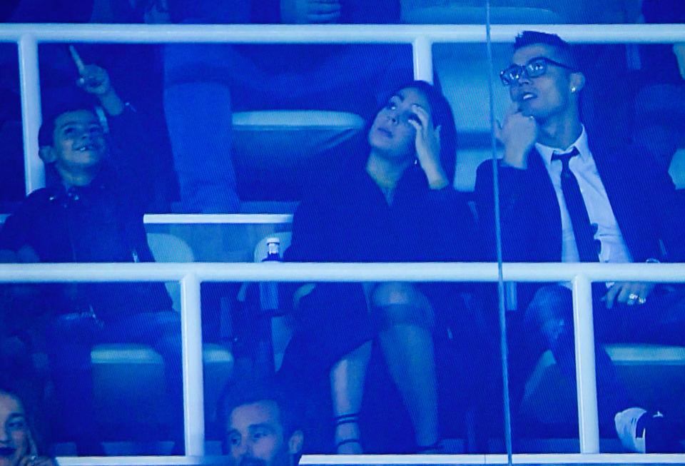  Cristiano Ronaldo takes Georgina Rodriguez and his son to the Bernabeu in December last year