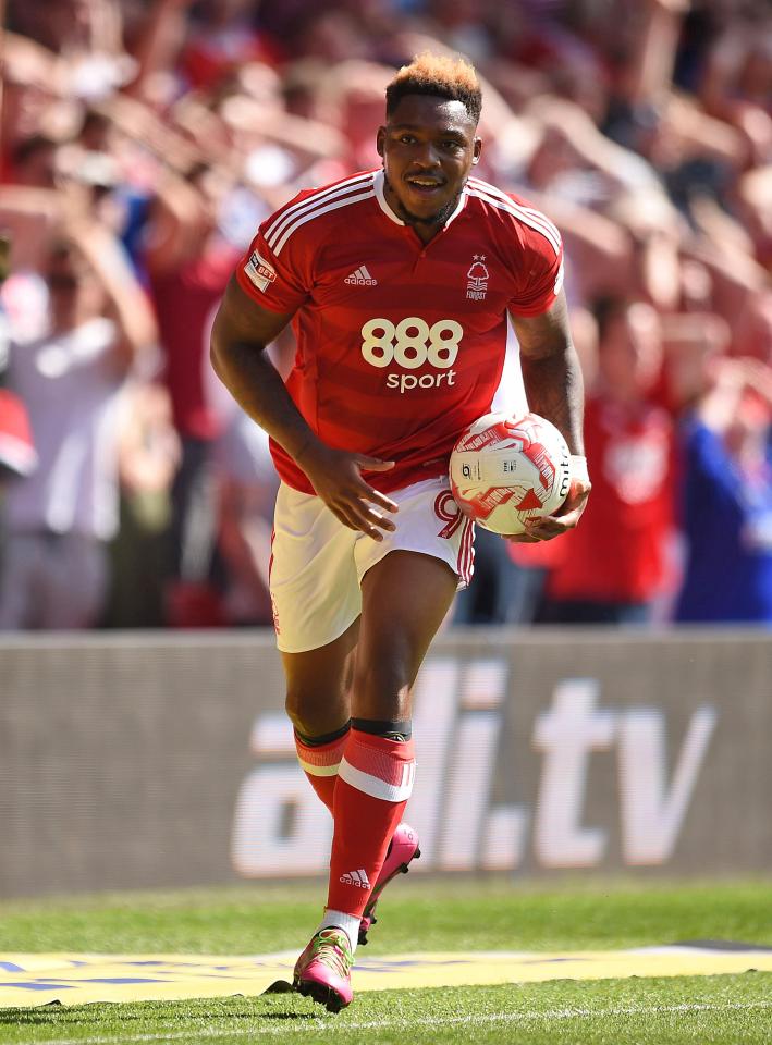  Britt Assombalonga has scored 30 goals in 47 Championship starts for Forest