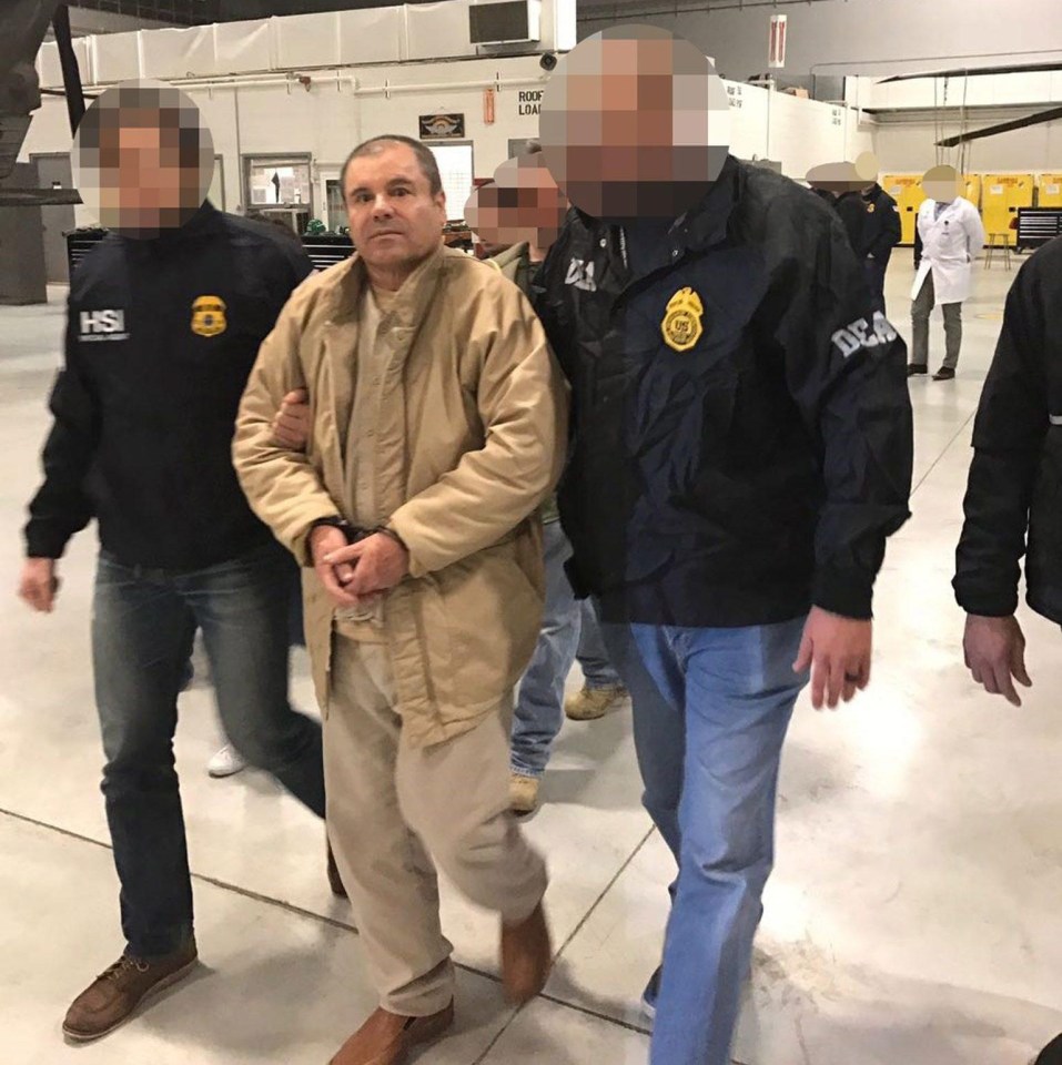 El Chapo arrives in Long Island, New York, after being extradited to the US 