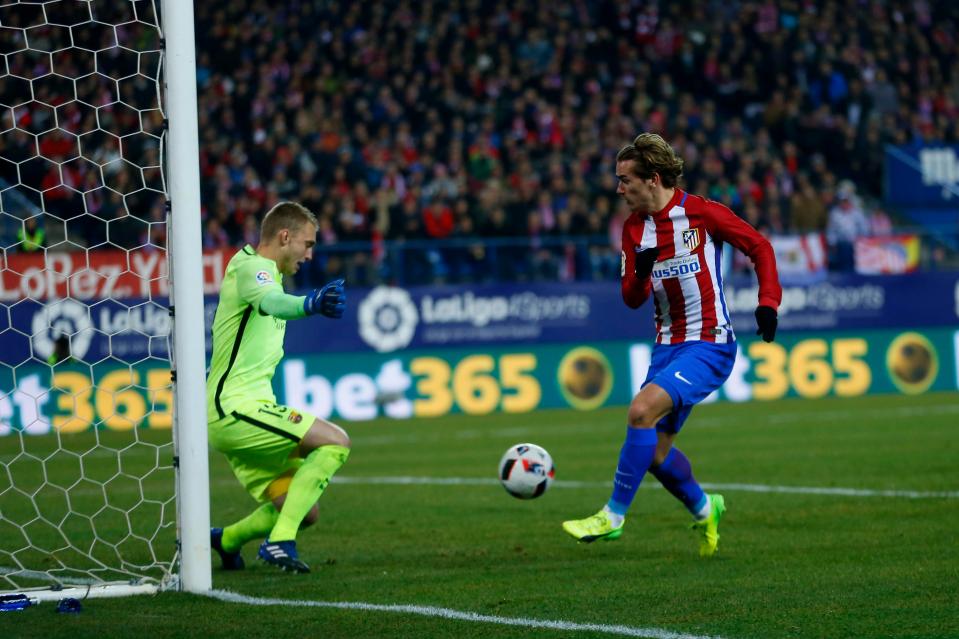  Jasper Cillessen makes a save in Copa del Rey, where he was mainly used