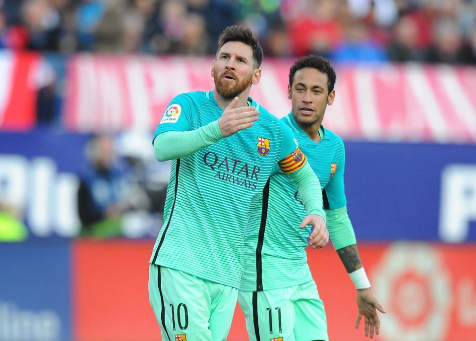  Neymar is unhappy at playing second fiddle to Lionel Messi at Barcelona