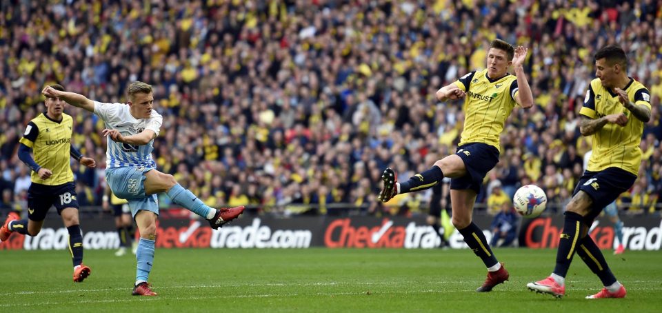  Thomas fires Coventry's second in the Checkatrade Trophy win over Oxford