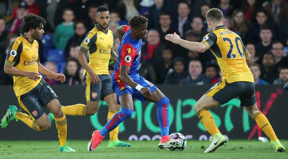  Theo Walcott saw the Gunners slump to the lowpoint of their season as Crystal Palace won 3-0 - and he rarely played again