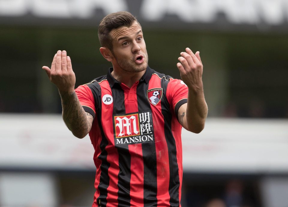  Jack Wilshere spent last season on loan at Bournemouth