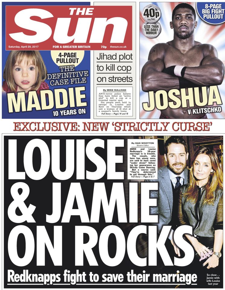  The Sun revealed the couple's marriage was on the rocks at the end of April