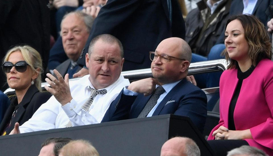  Owner Mike Ashley (left) has promised cash with managing director Lee Charnley expected to get the deals through