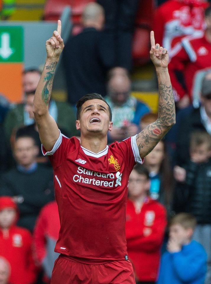  Liverpool want Philippe Coutinho to play in Champions League play-off