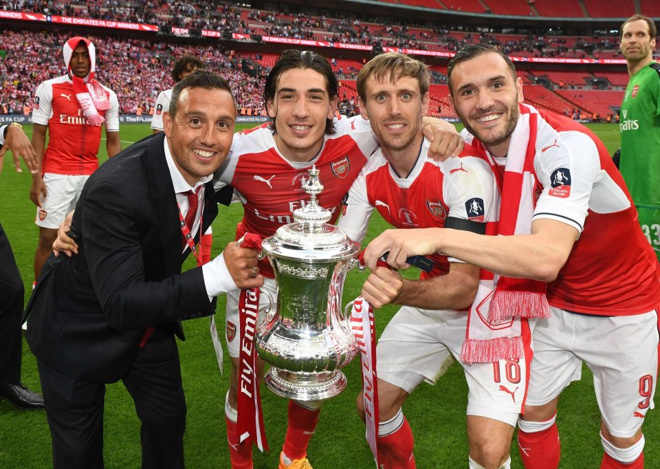  The 28-year-old was part of the side that clinched the FA Cup trophy in his first year in England