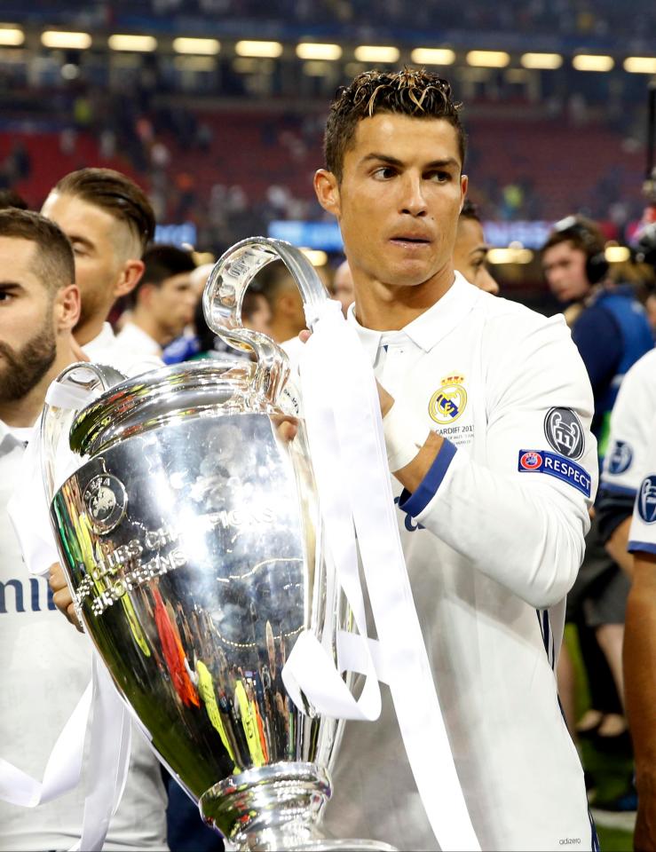  Real star Ronaldo has won the Champions League three times in four seasons