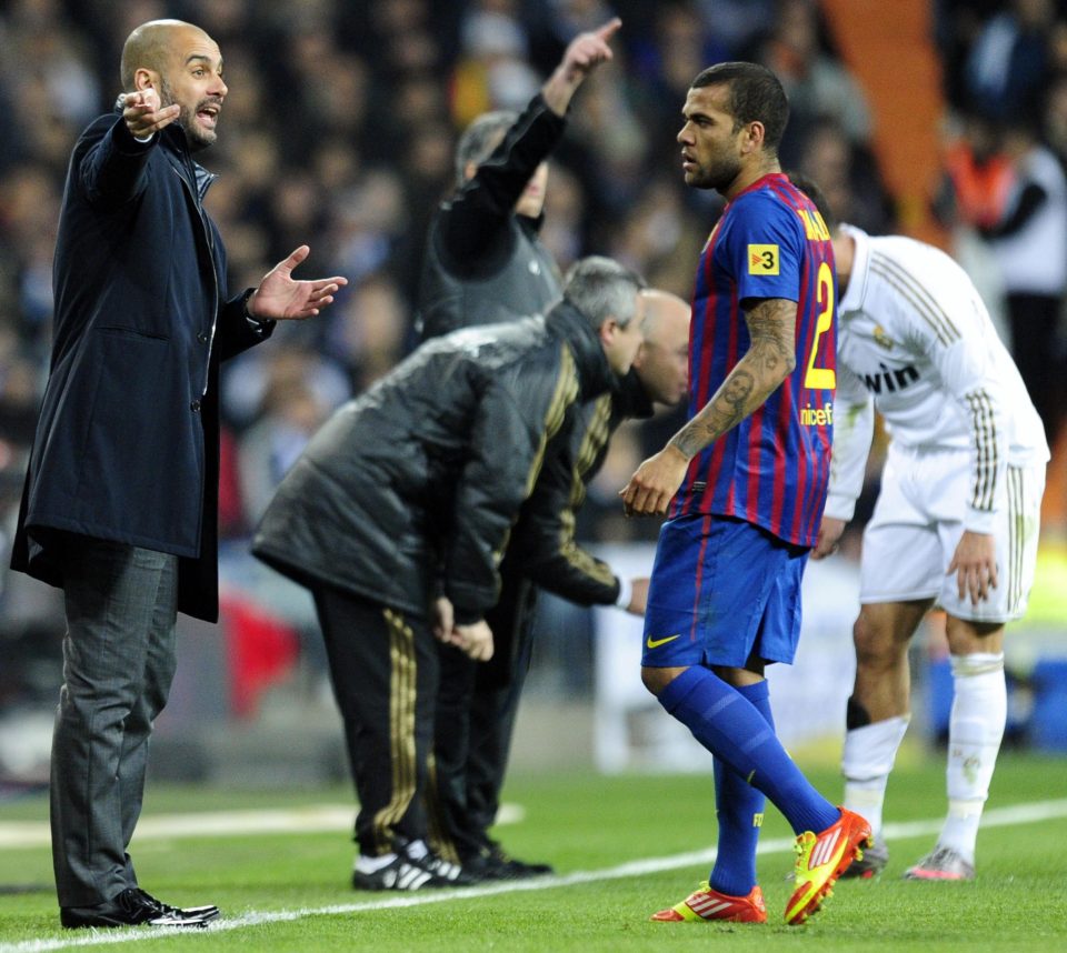  Pep Guardiola hoped to be reunited with Dani Alves after they thrived at Barca