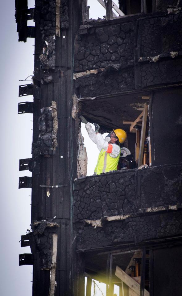  Firefighters now face the mammoth task of recovering bodies from the burnt out building