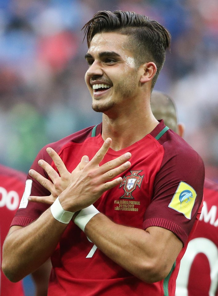 New AC Milan striker Andre Silva in action for Portugal at Confederation Cup