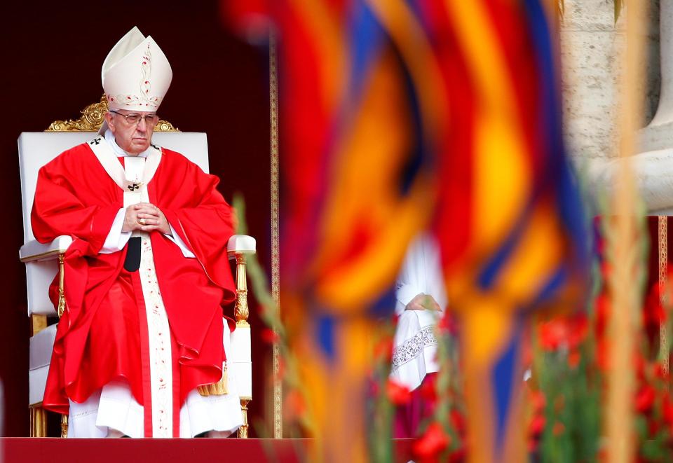  Pope Francis earlier this month - he has supported efforts to continue treating Charlie Gard