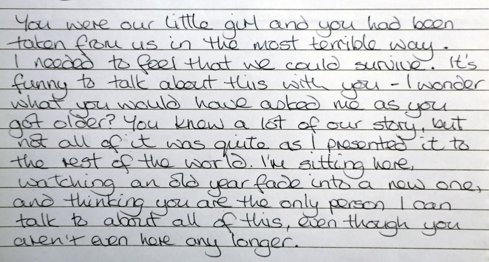 Sara’s letter to her daughter who was cruelly taken from her