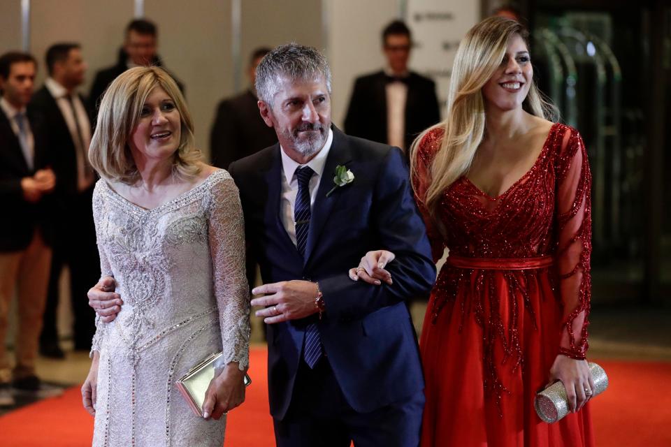  Lionel Messi's mother Celia, father Jorge and sister Maria