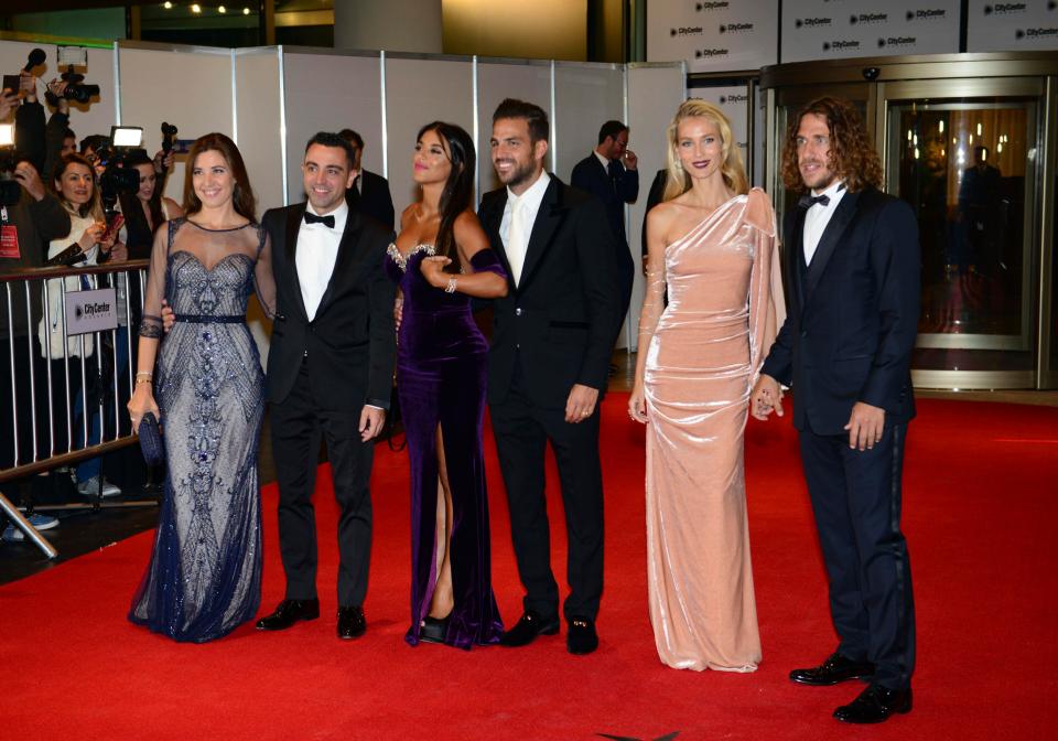  Xavi, Cesc Fabregas and Carles Puyol attended the wedding with their wives