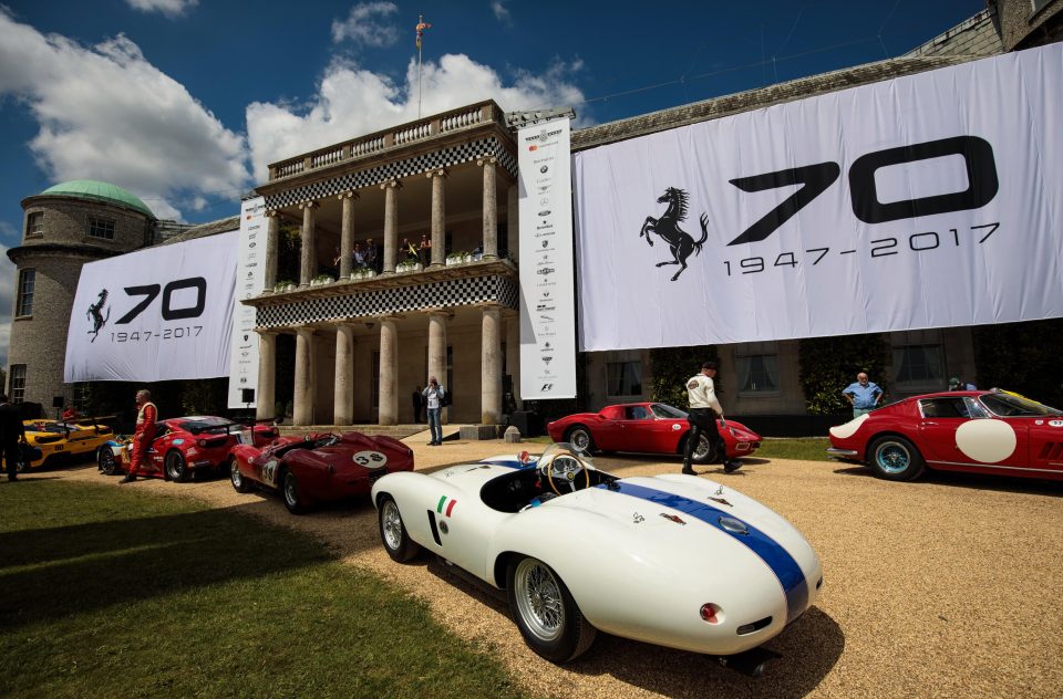  Ferrari are celebrating 70 year anniversary at the Goodwood Festival of Speed