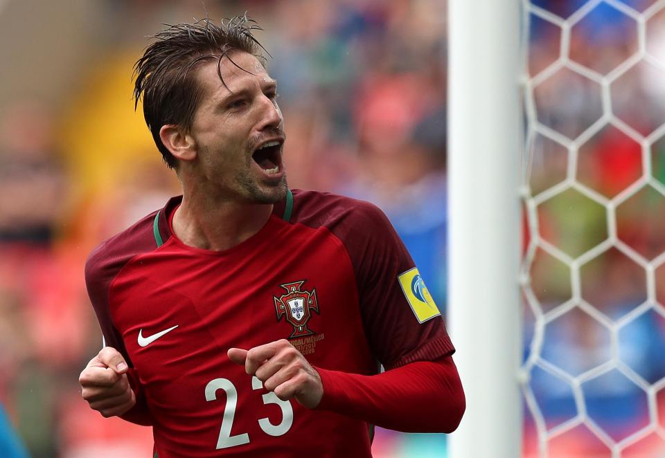  Silva celebrates after scoring against Mexico in the 2017 Confederations Cup