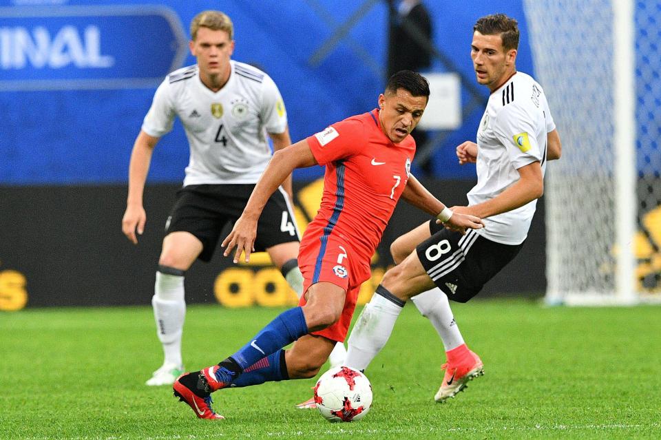  Alexis Sanchez played in the Confederations Cup after Arsenal's disappointing season