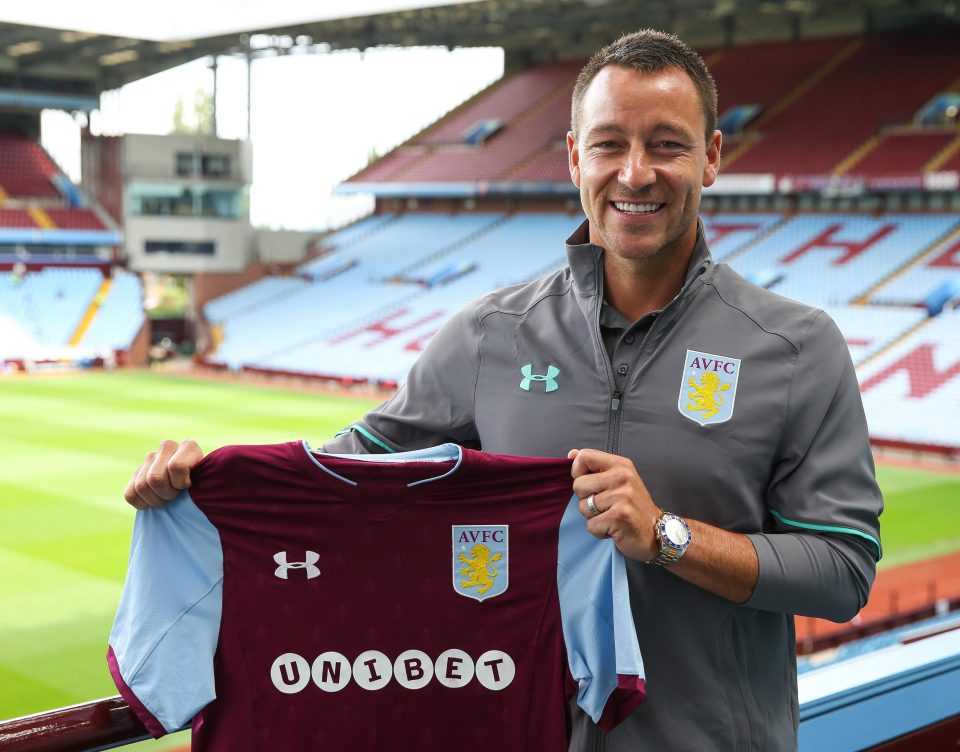  John Terry signed for Aston Villa this summer after being released by Chelsea