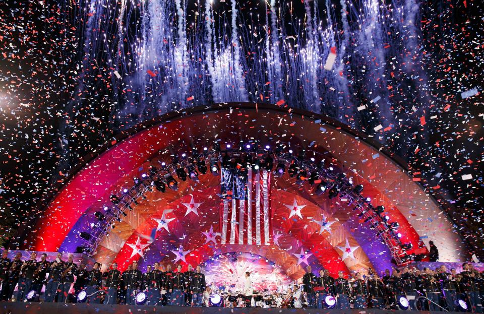  In America big fireworks displays and celebrations are held across the country