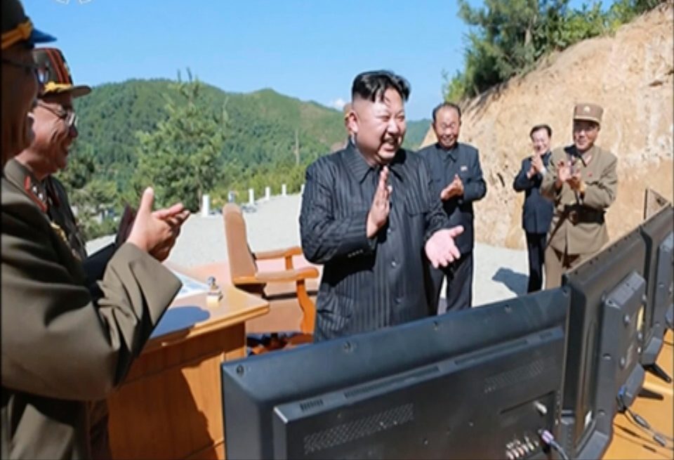  Kim Jong-un was present for the launch and was pictured celebrating