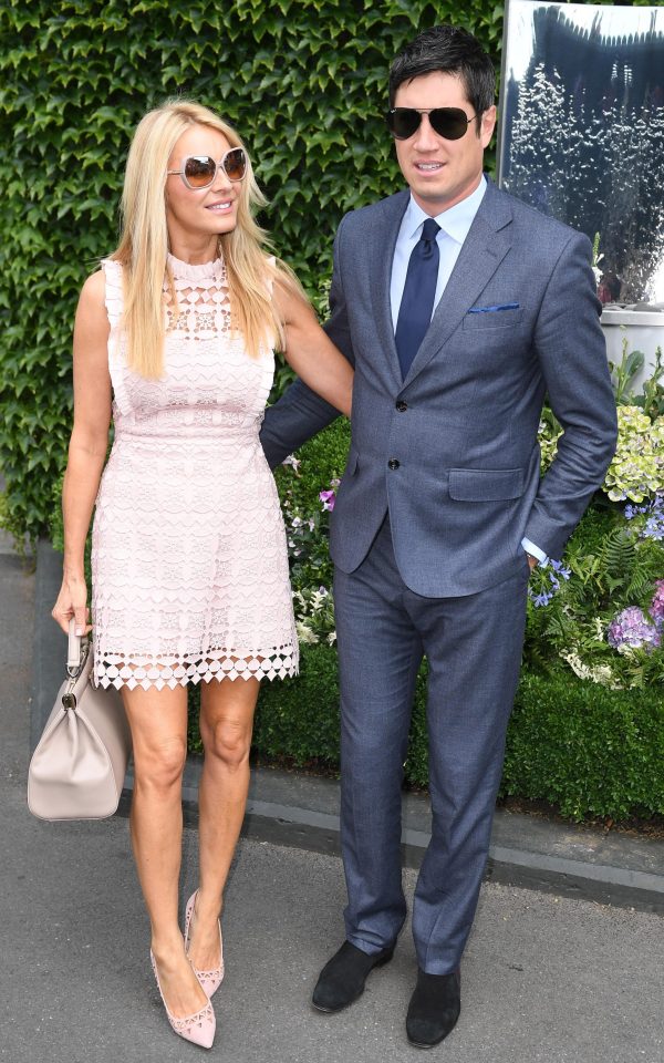  Tess Daly is one of the top earners, seen here alongside husband Vernon Kay at the Wimbledon Tennis Championships