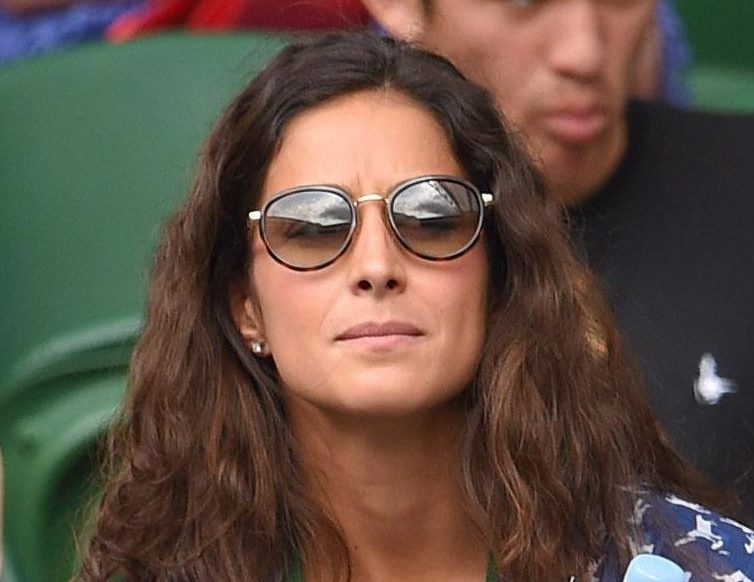  Xisca Perello in the stands at Wimbledon watching her partner Rafa Nadal