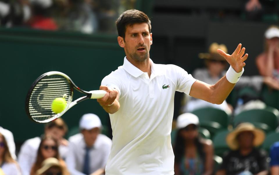  Djokovic in action at Wimbledon