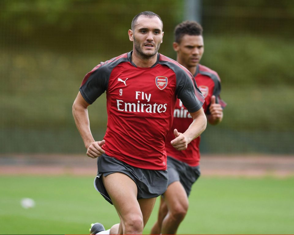  Arsenal striker Lucas Perez looks destined to be on his way out of the Emirates