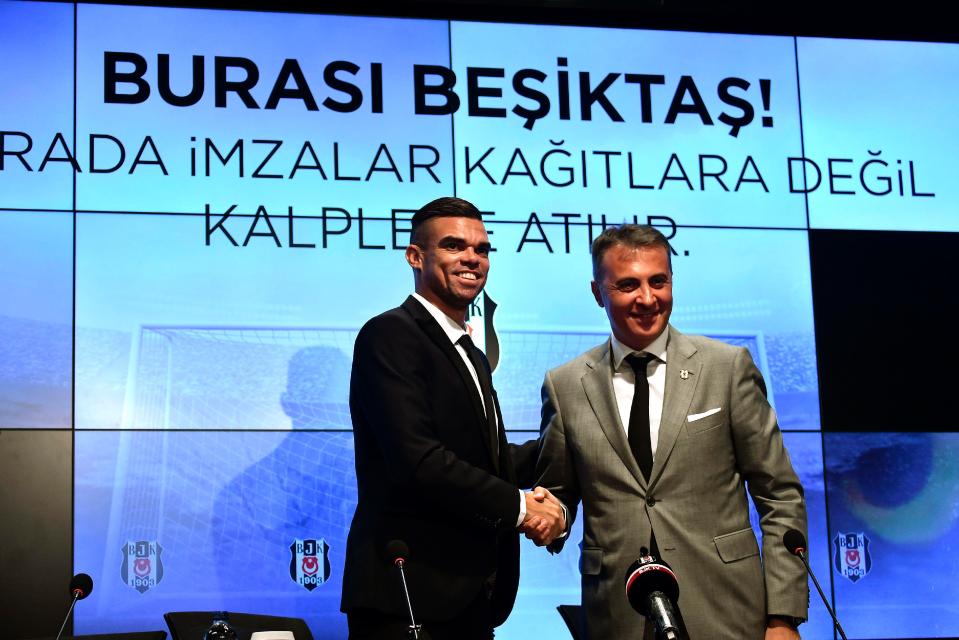  Pepe was unveiled at Besiktas to great fanfare