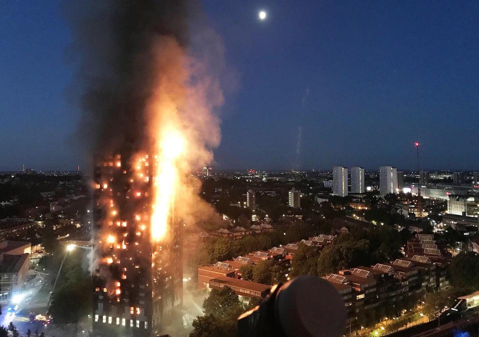  A blaze ripped through Grenfell tower last month trapping residents in their homes