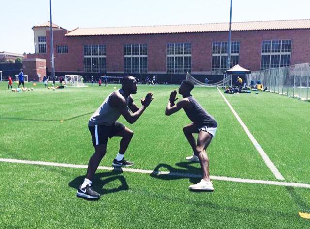  Romelu Lukaku was pictured training with Paul Pogba when he should have been heading back to the UK