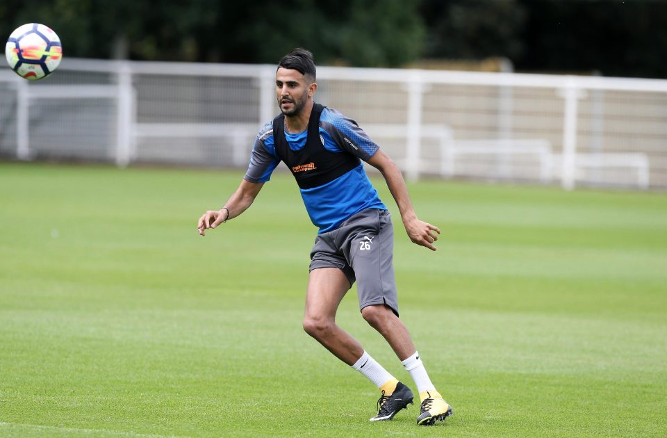  Riyad Mahrez in training with Leicester ahead of the new season